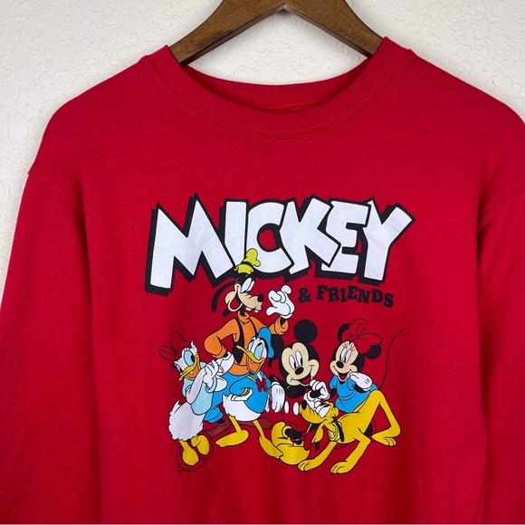 Mickey & Friends Red Crewneck Sweatshirt - Picture 4 of 5